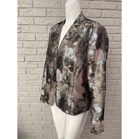 Kasper Women Floral Print Jacquard Blazer Size 10 - Picture 3 of 11